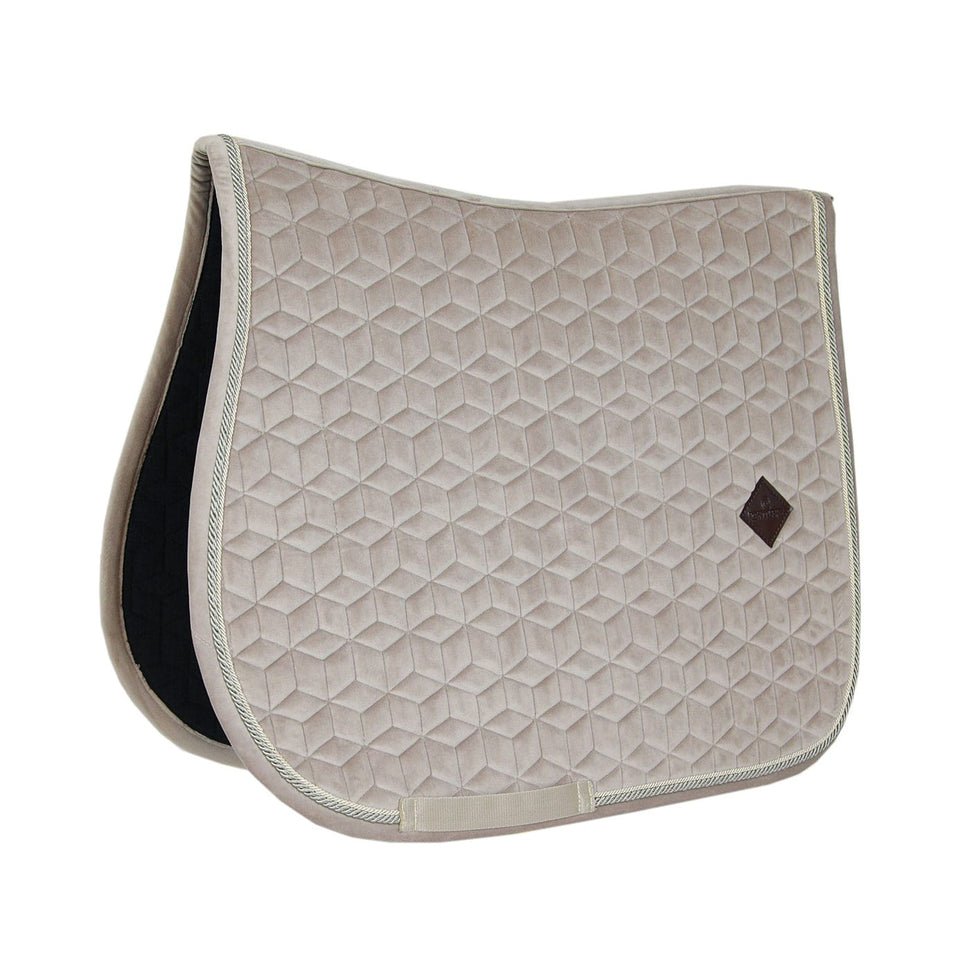 Kentucky Horsewear Velvet Basic Jumping Saddle Cloth - Beige