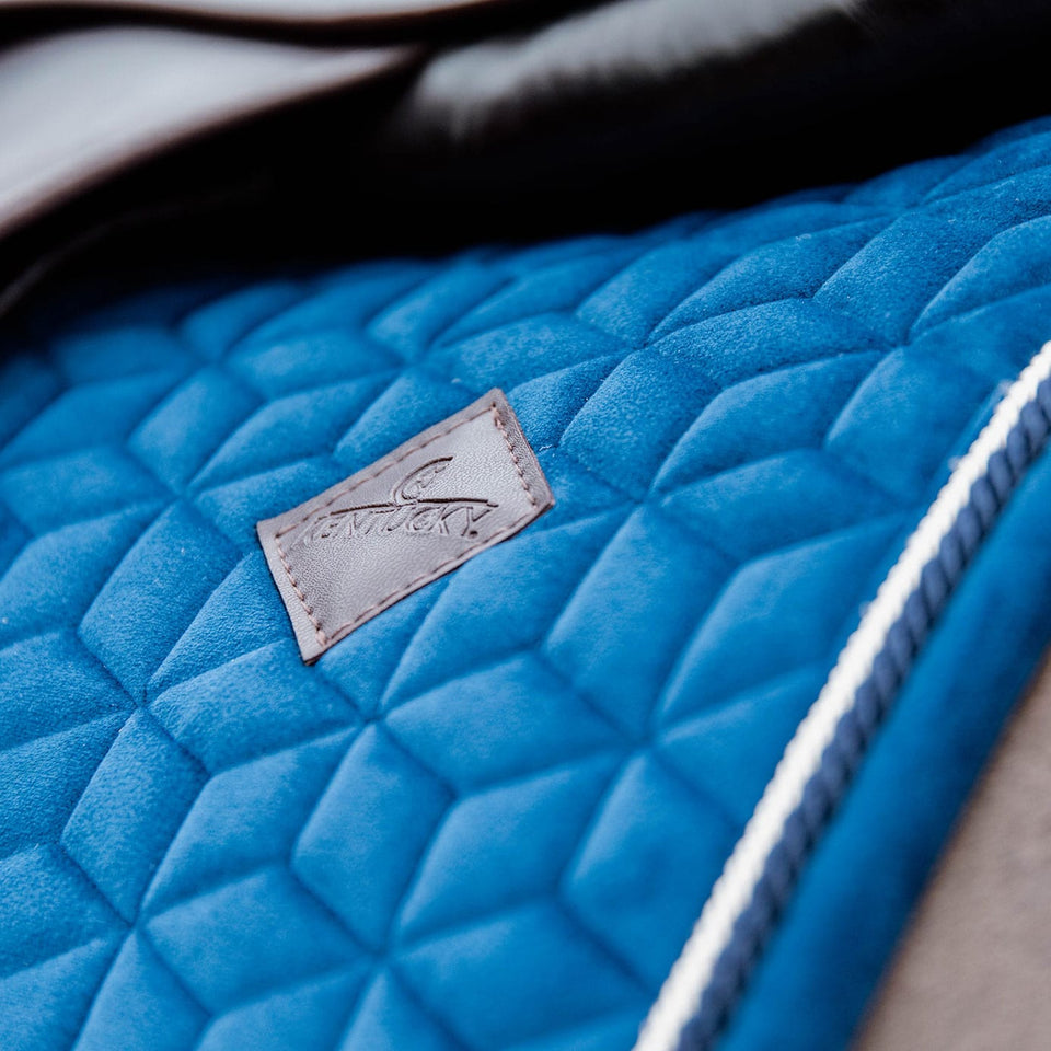 Kentucky Horsewear Velvet Basic Jumping Saddle Cloth - Navy