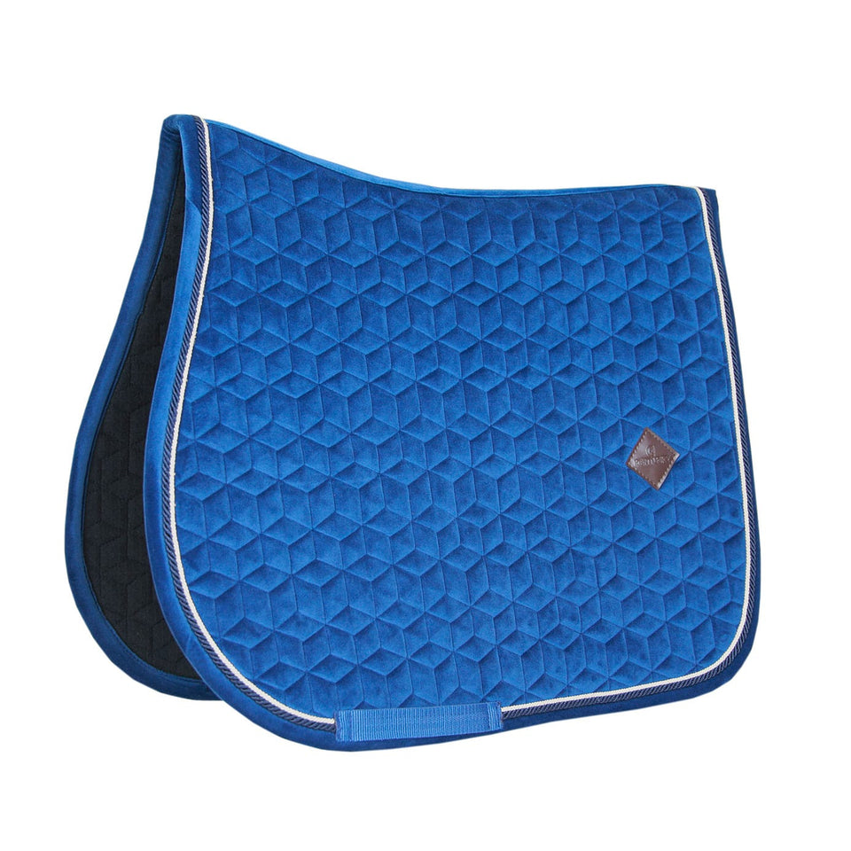 Kentucky Horsewear Velvet Basic Jumping Saddle Cloth - Navy
