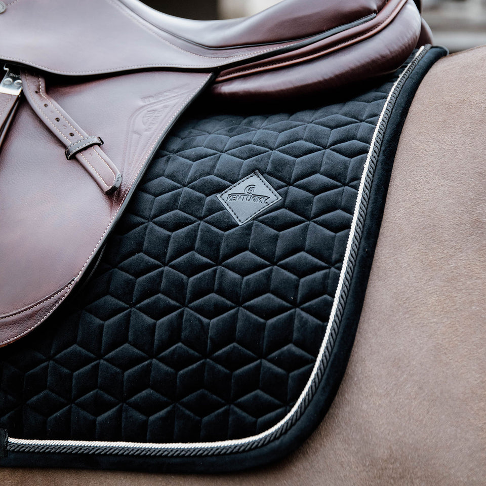 Kentucky Horsewear Velvet Basic Jumping Saddle Cloth - Black