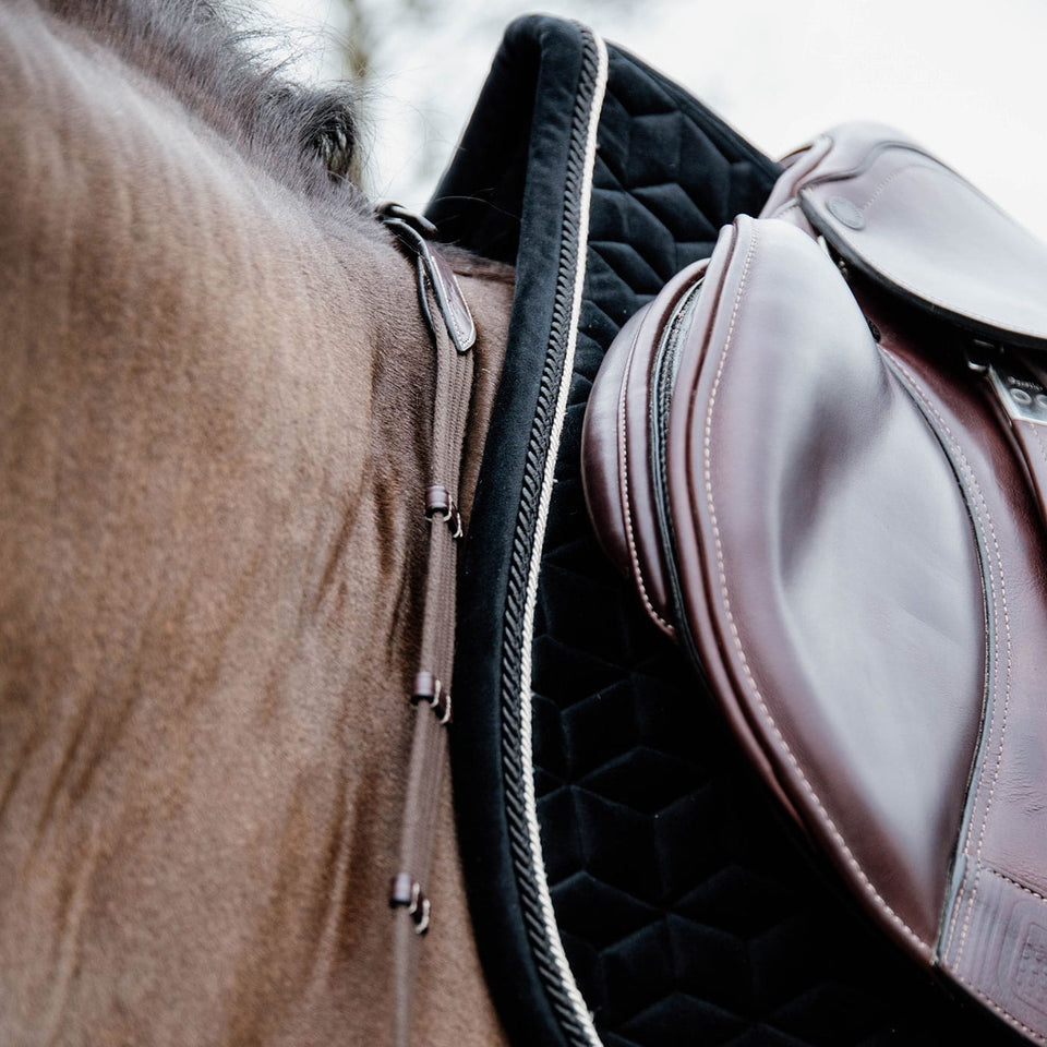Kentucky Horsewear Velvet Basic Jumping Saddle Cloth - Black
