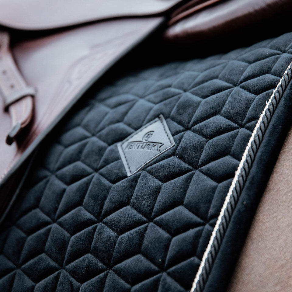 Kentucky Horsewear Velvet Basic Jumping Saddle Cloth - Black