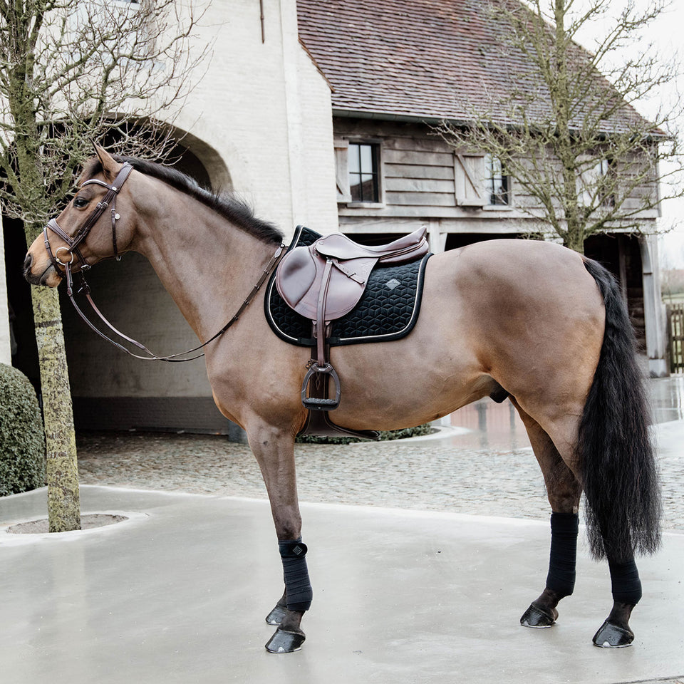 Kentucky Horsewear Velvet Basic Jumping Saddle Cloth - Black