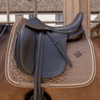 Kentucky Horsewear Velvet Dressage Saddle Cloth - Beige