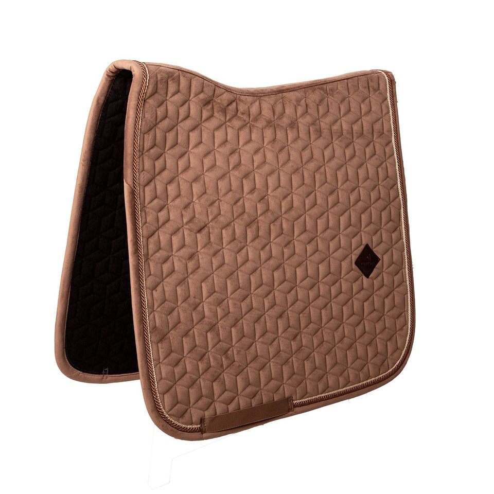 Kentucky Horsewear Velvet Dressage Saddle Cloth - Beige