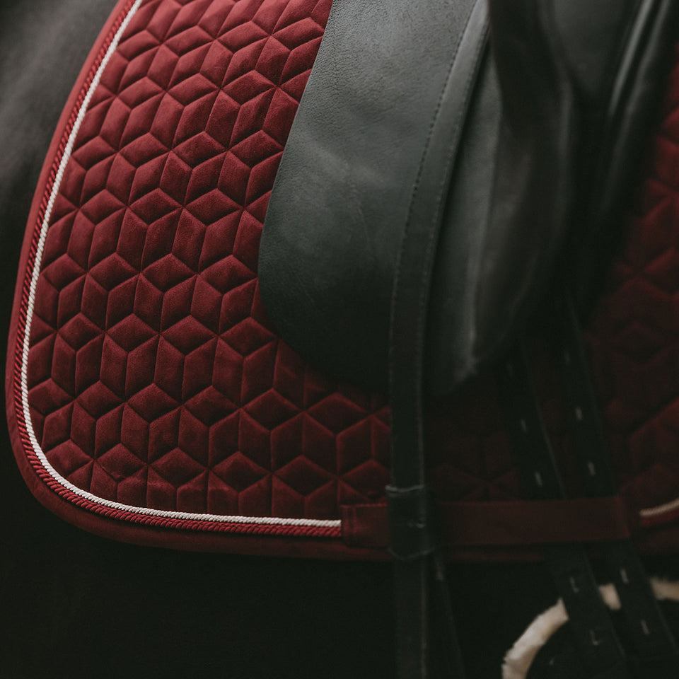 Kentucky Horsewear Velvet Dressage Saddle Cloth - Bordeaux