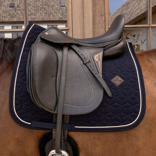 Kentucky Horsewear Velvet Dressage Saddle Cloth - Dark Navy