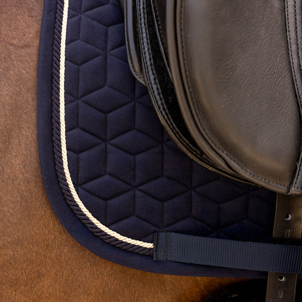 Kentucky Horsewear Velvet Dressage Saddle Cloth - Dark Navy