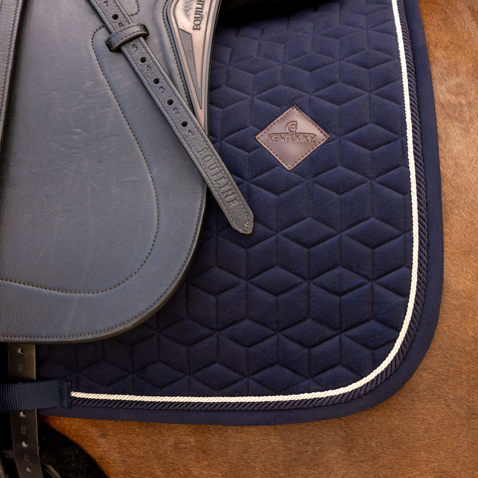 Kentucky Horsewear Velvet Dressage Saddle Cloth - Dark Navy