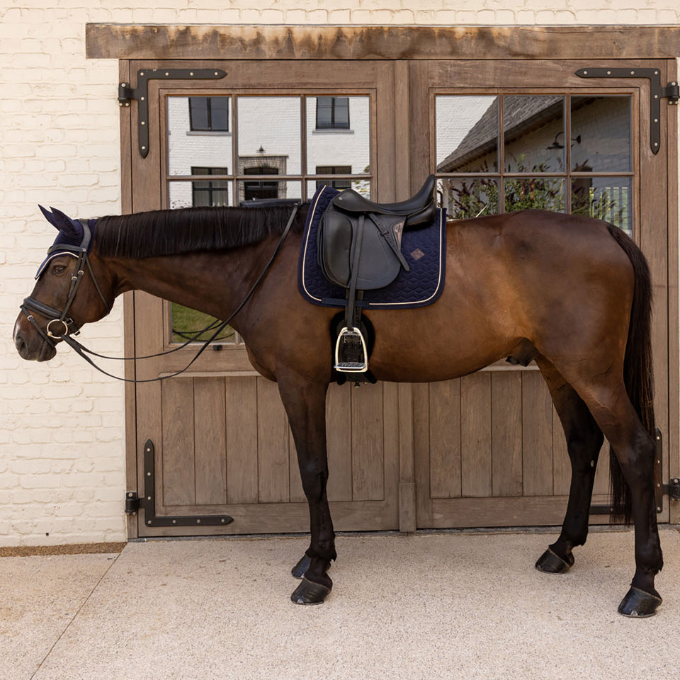 Kentucky Horsewear Velvet Dressage Saddle Cloth - Dark Navy