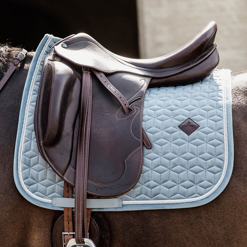 Kentucky Horsewear Velvet Dressage Saddle Cloth - Light Blue