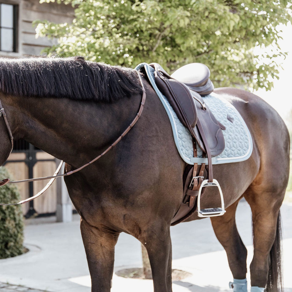 Kentucky Horsewear Velvet Dressage Saddle Cloth - Light Blue