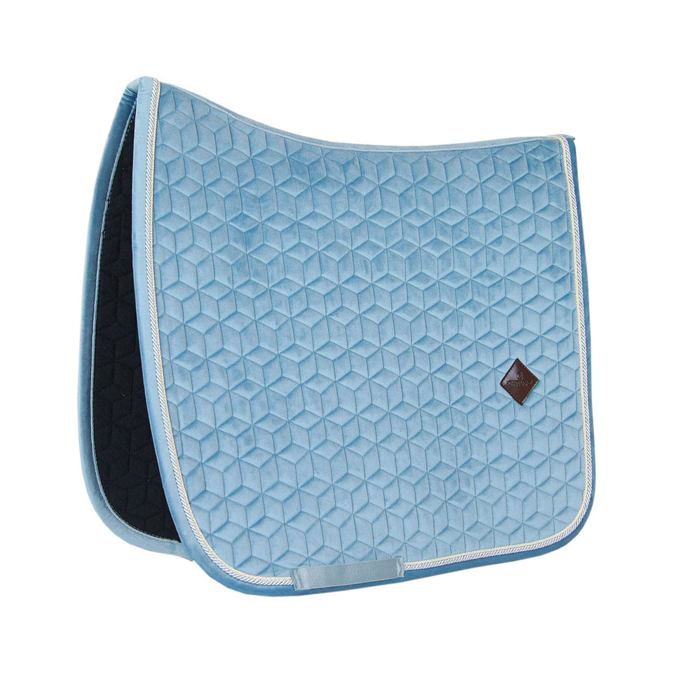 Kentucky Horsewear Velvet Dressage Saddle Cloth - Light Blue