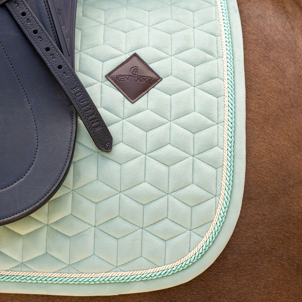 Kentucky Horsewear Velvet Dressage Saddle Cloth - Mint