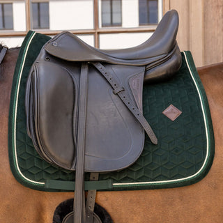 Kentucky Horsewear Velvet Dressage Saddle Cloth - Pine Green