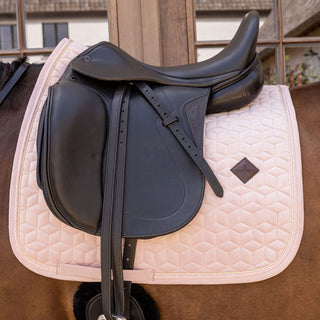 Kentucky Horsewear Velvet Dressage Saddle Cloth - Soft Rose