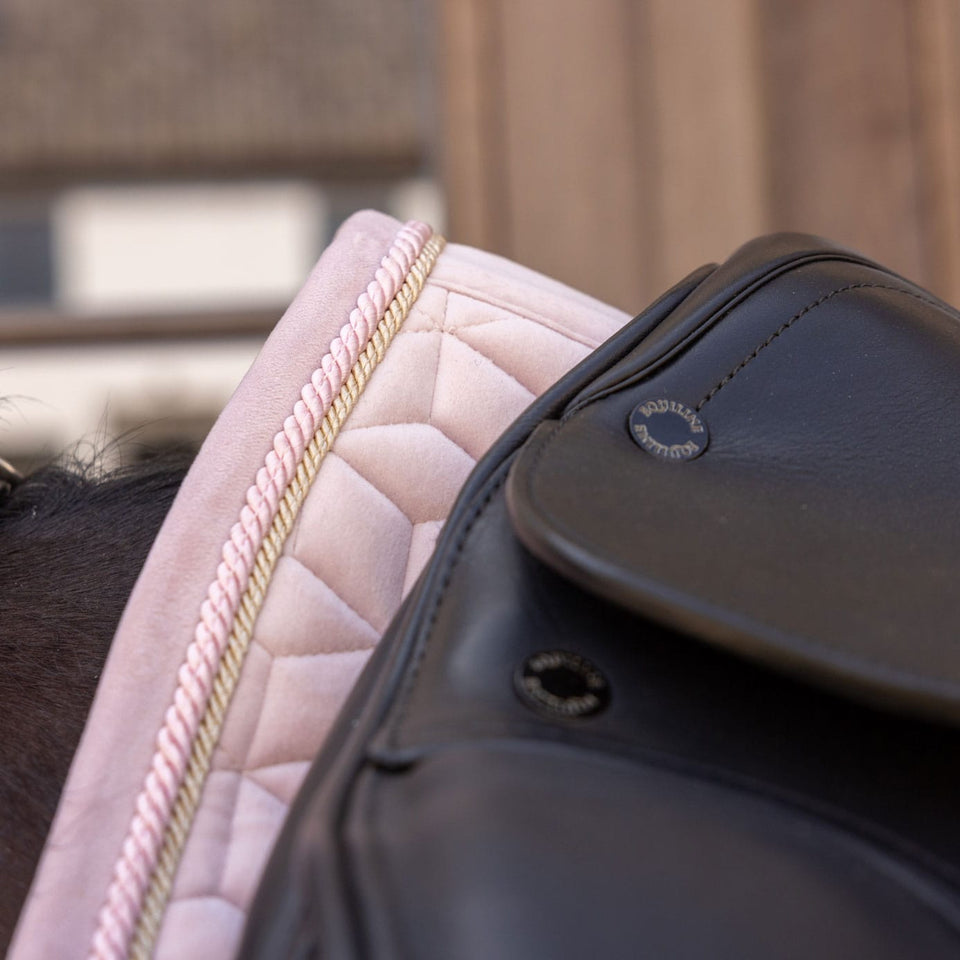 Kentucky Horsewear Velvet Dressage Saddle Cloth - Soft Rose