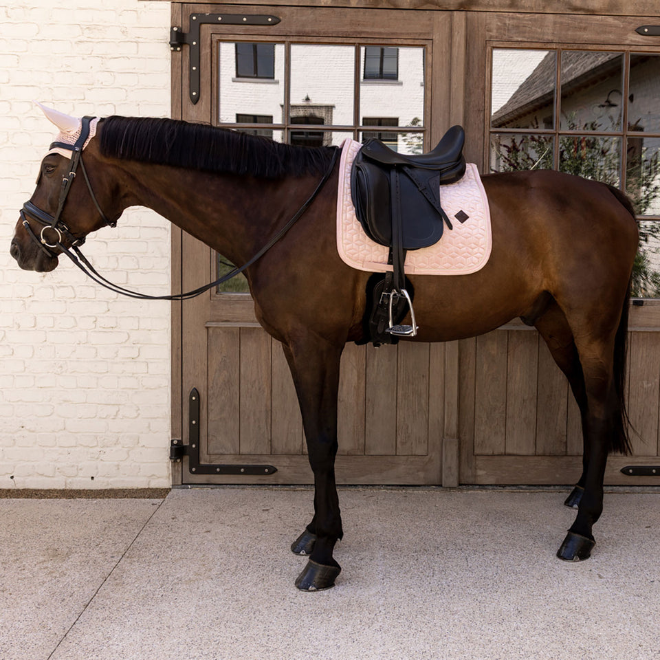 Kentucky Horsewear Velvet Dressage Saddle Cloth - Soft Rose