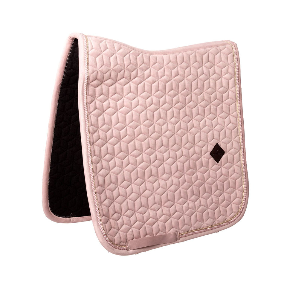 Kentucky Horsewear Velvet Dressage Saddle Cloth - Soft Rose