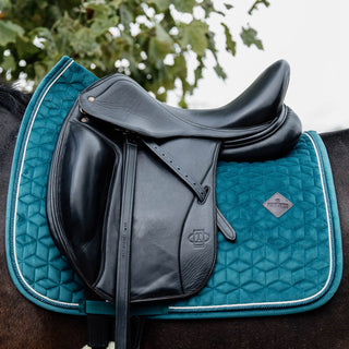 Kentucky Horsewear Velvet Dressage Saddle Cloth - Emerald