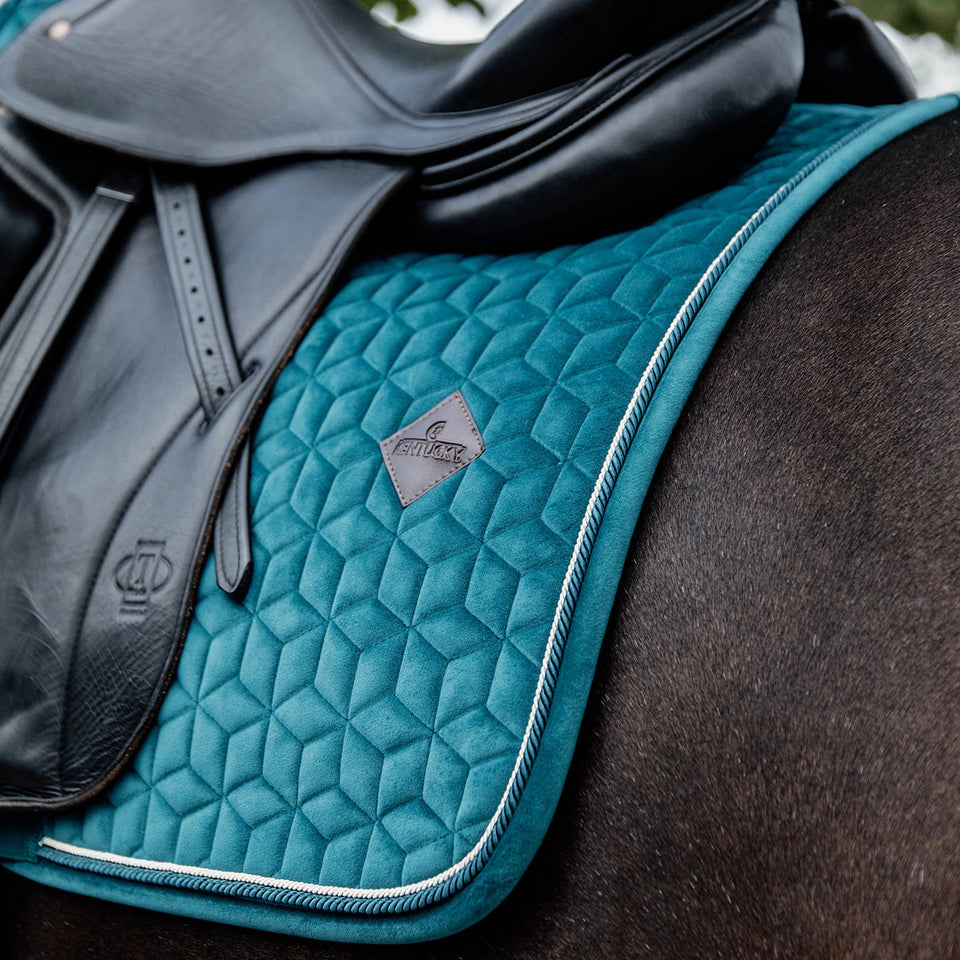 Kentucky Horsewear Velvet Dressage Saddle Cloth - Emerald