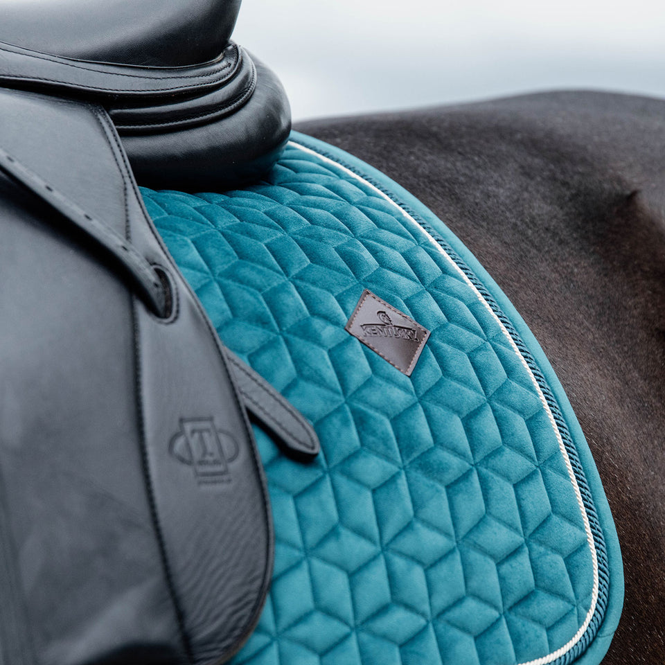 Kentucky Horsewear Velvet Dressage Saddle Cloth - Emerald