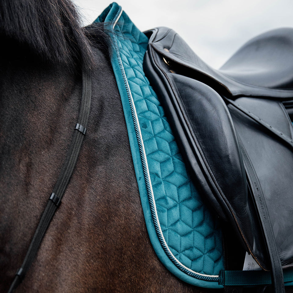 Kentucky Horsewear Velvet Dressage Saddle Cloth - Emerald