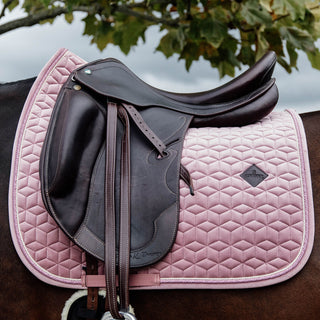 Kentucky Horsewear Velvet Dressage Saddle Cloth - Old Rose