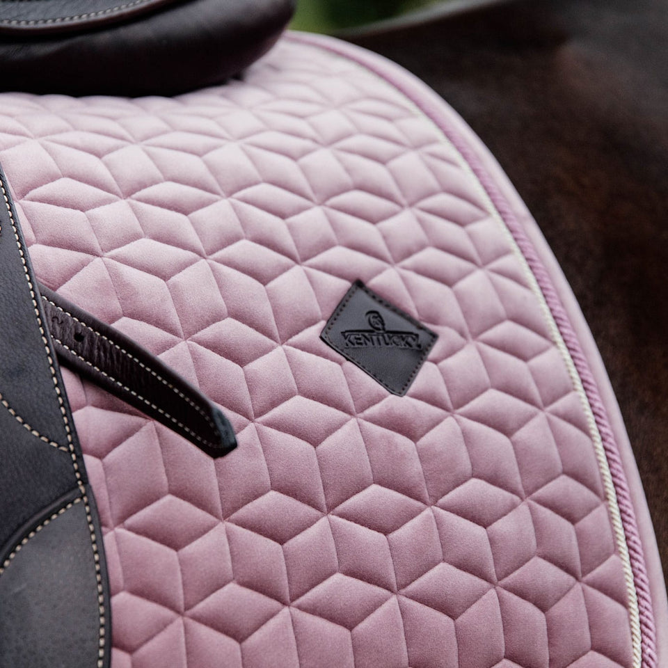Kentucky Horsewear Velvet Dressage Saddle Cloth - Old Rose