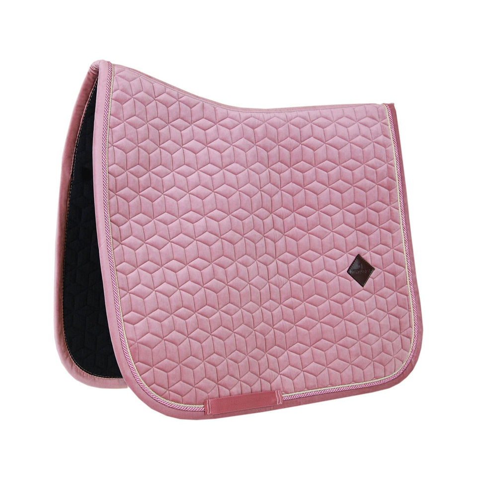 Kentucky Horsewear Velvet Dressage Saddle Cloth - Old Rose
