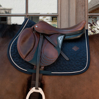 Kentucky Horsewear Velvet Jumping Saddle Cloth - Dark Navy