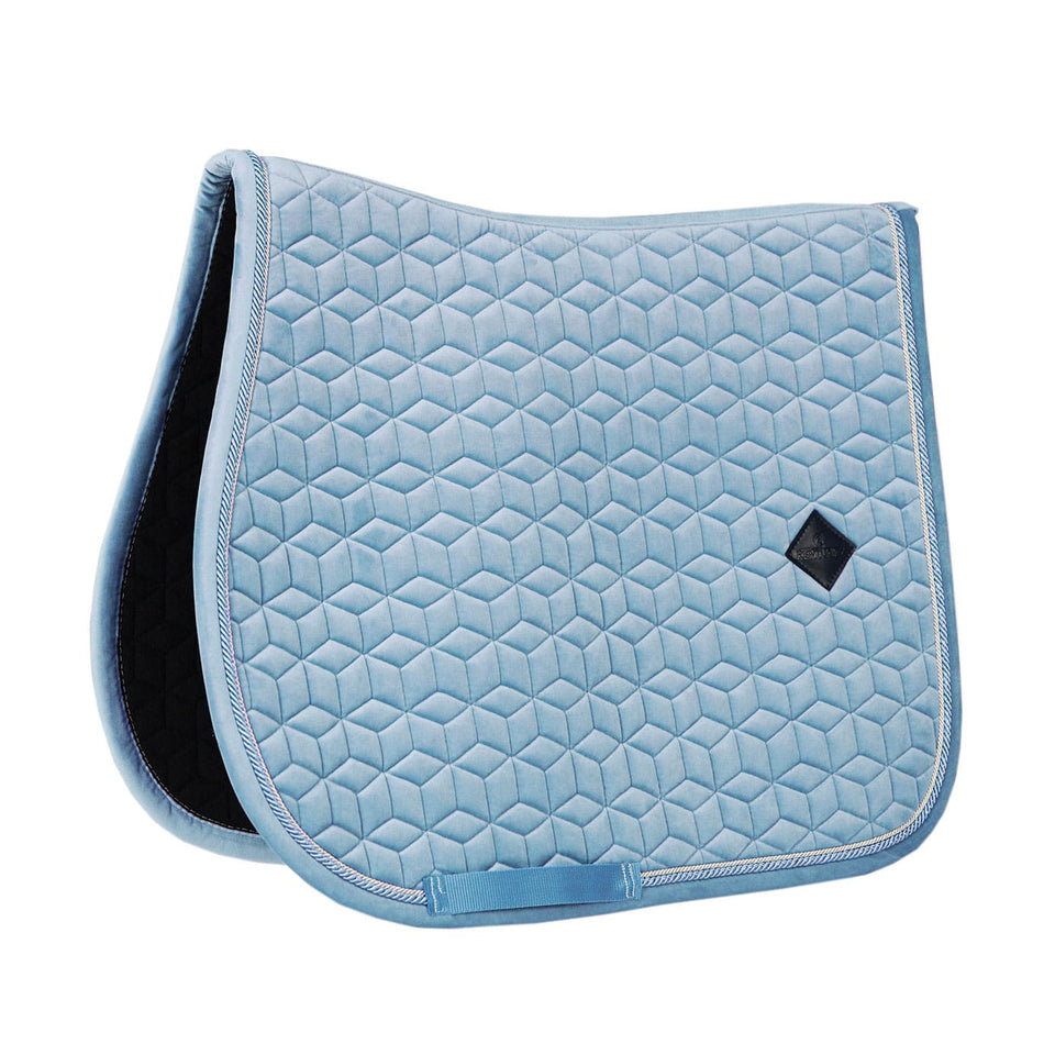 Kentucky Horsewear Velvet Jumping Saddle Cloth - Light Blue