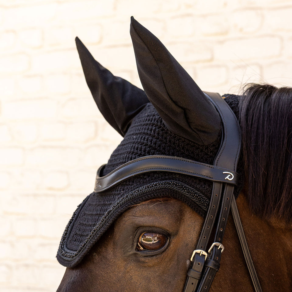 Kentucky Horsewear Wellington Velvet Mini Pearls Fly Veil - Black