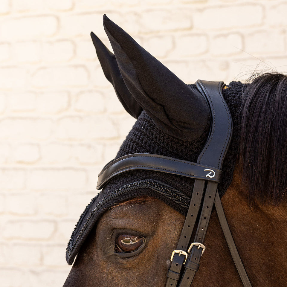 Kentucky Horsewear Wellington Velvet Mini Pearls Fly Veil - Black