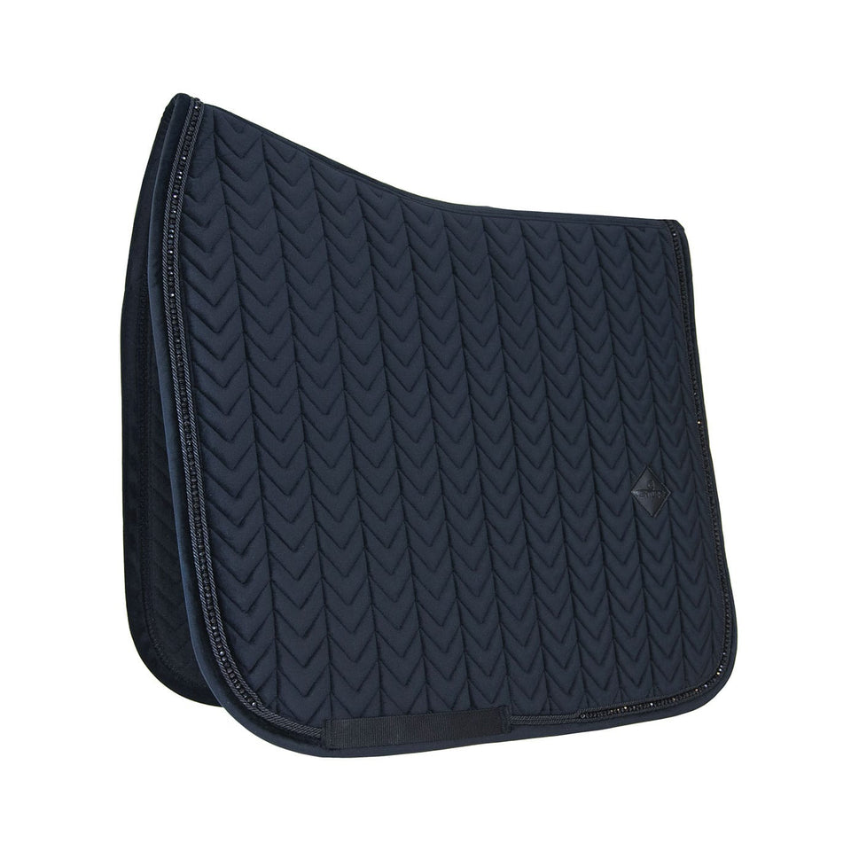 Kentucky Horsewear Velvet Pearls Dressage Saddle Cloth - Black