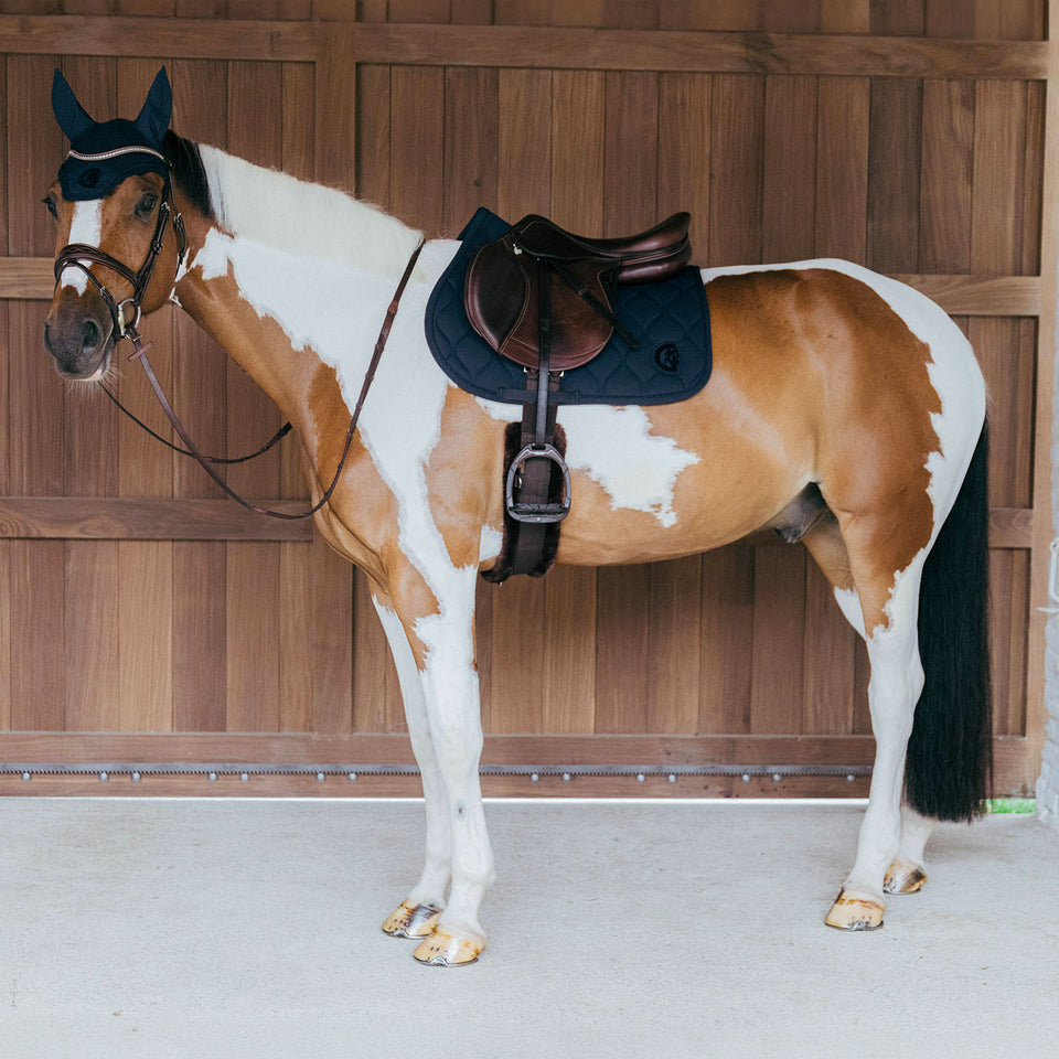 Kentucky Horsewear Wave 3D Logo Saddle Cloth - Navy
