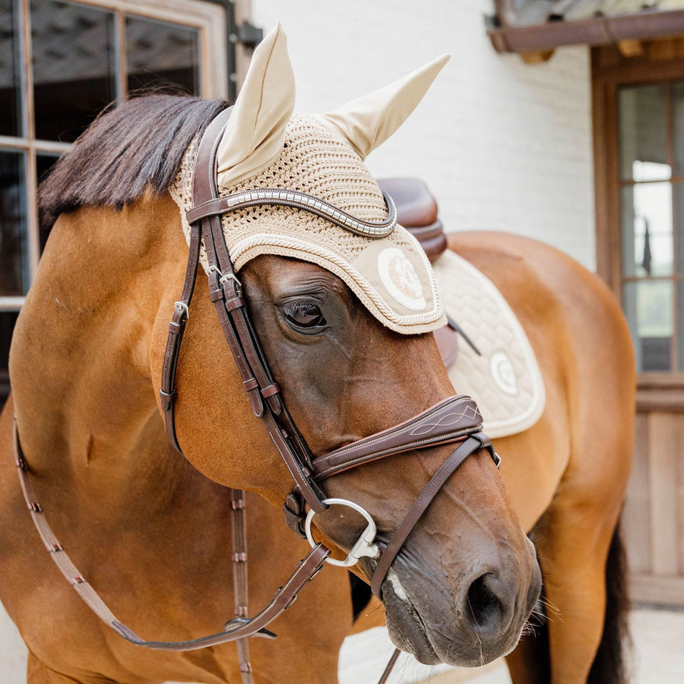 Kentucky Horsewear Wellington 3D Rope Fly Veil - Beige