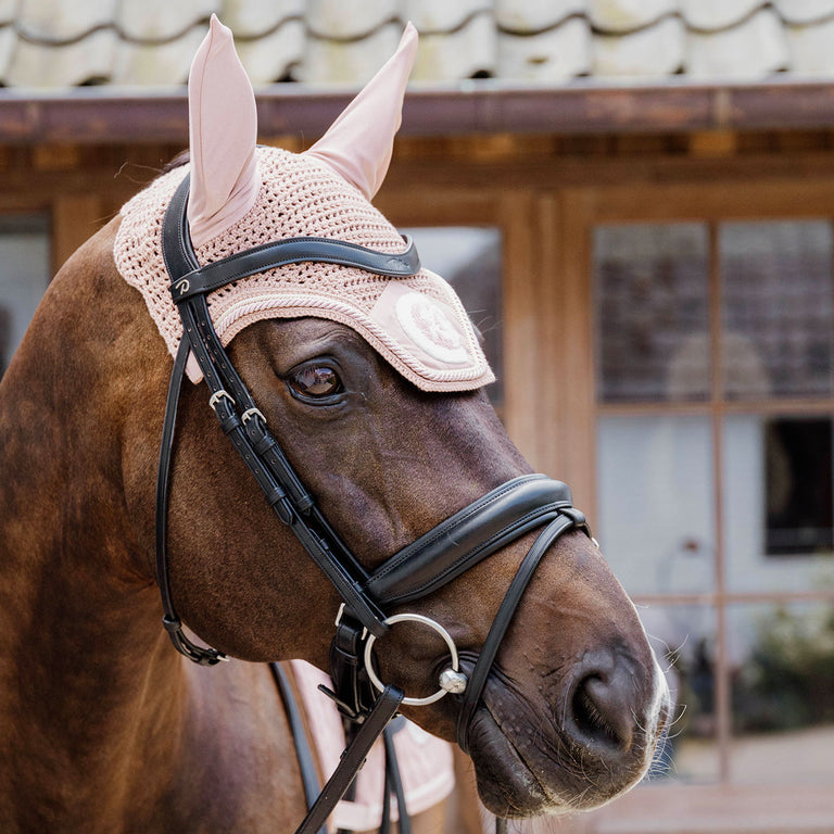 Kentucky Horsewear Wellington 3D Rope Fly Veil - Old Rose