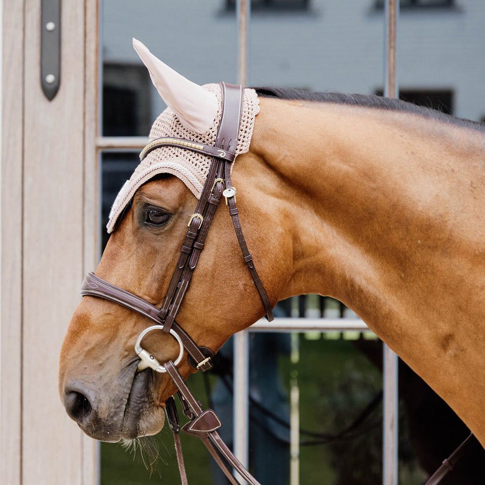 Kentucky Horsewear Wellington 3D Rope Fly Veil - Old Rose
