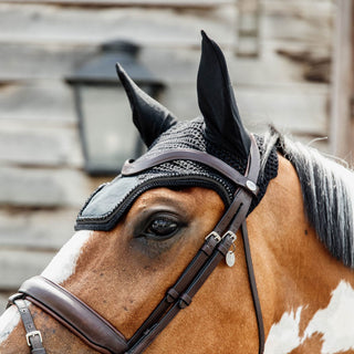 Kentucky Horsewear Wellington Velvet Pearls Fly Veil - Black