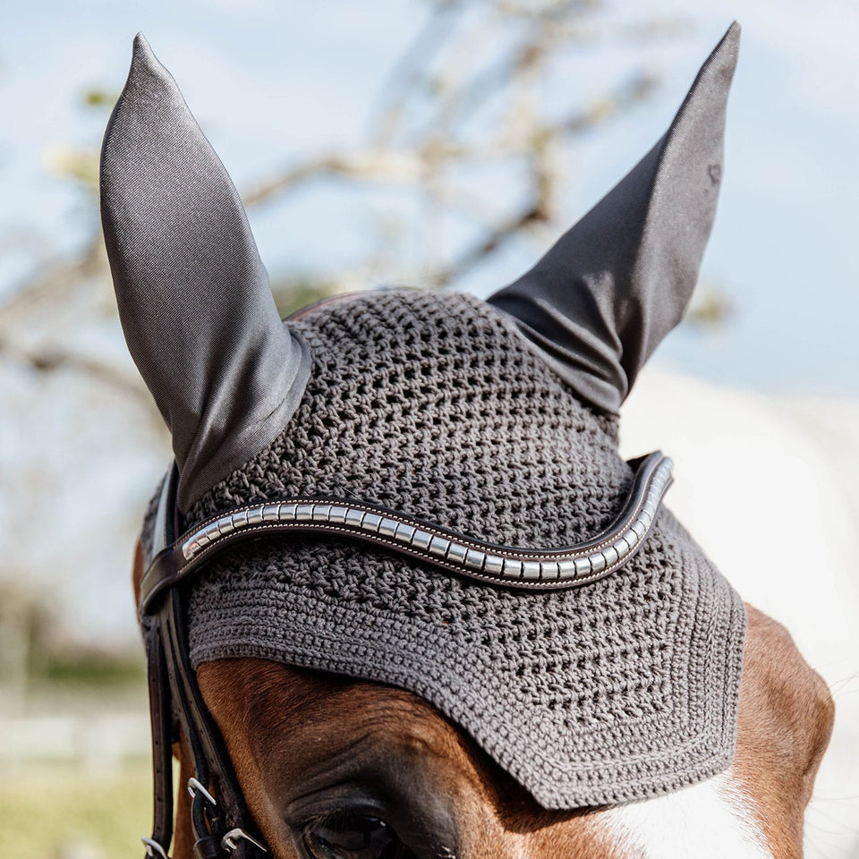 Kentucky Horsewear Wellington Fly Veil - Dark Grey