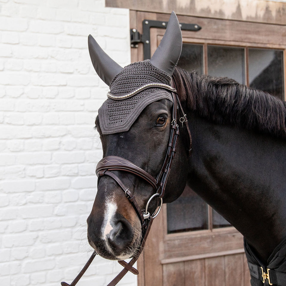Kentucky Horsewear Wellington Fly Veil - Dark Grey