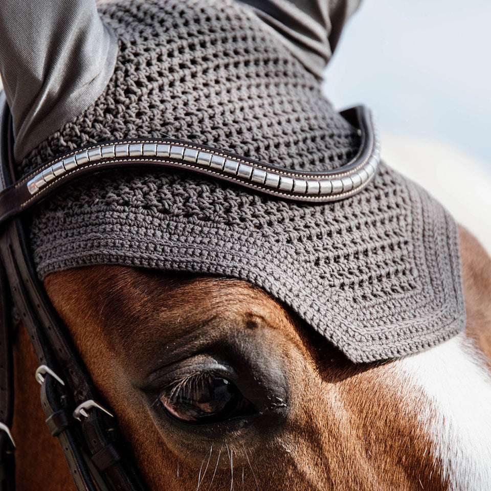 Kentucky Horsewear Wellington Fly Veil - Dark Grey