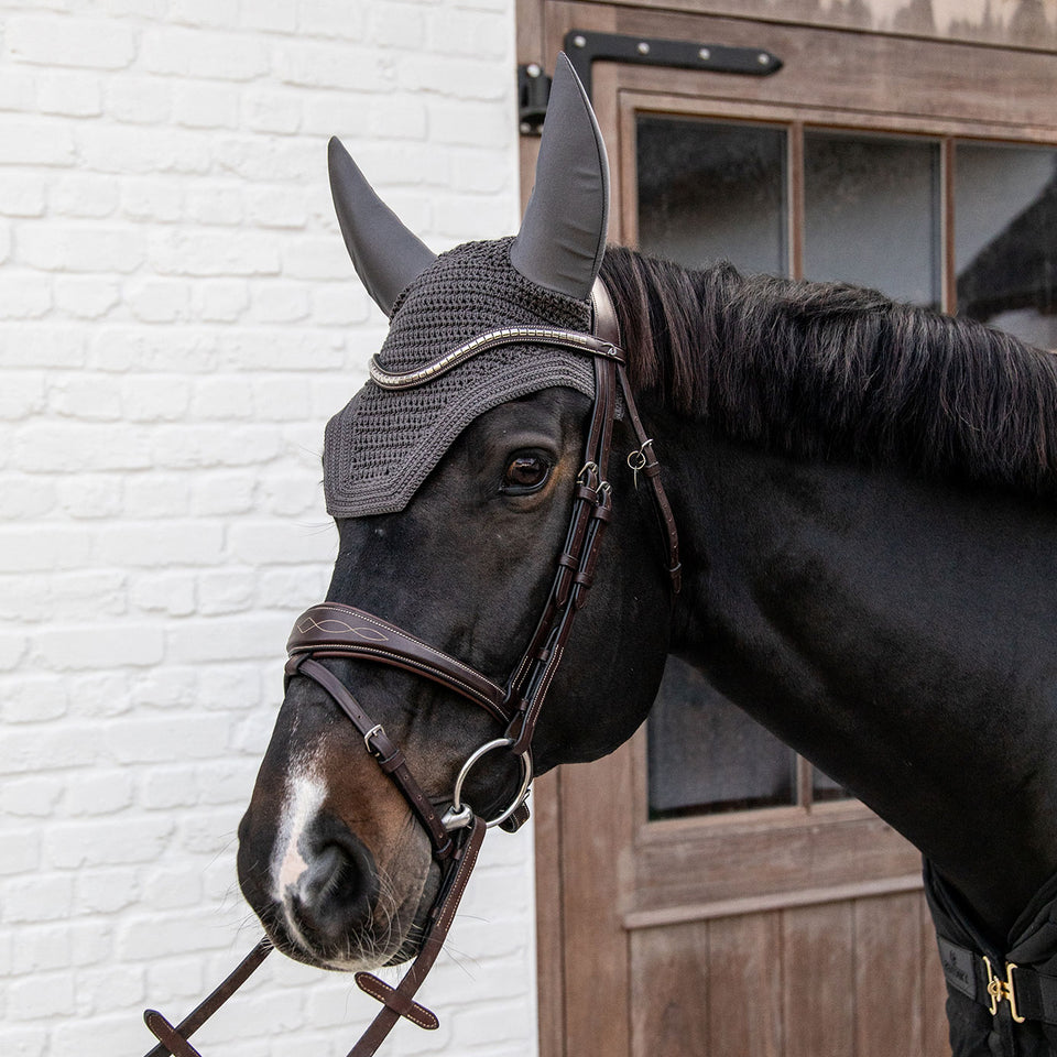 Kentucky Horsewear Wellington Fly Veil - Dark Grey