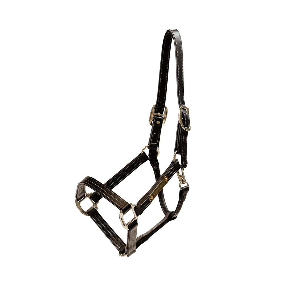 Kentucky Horsewear Wellington Leather Headcollar - Brown