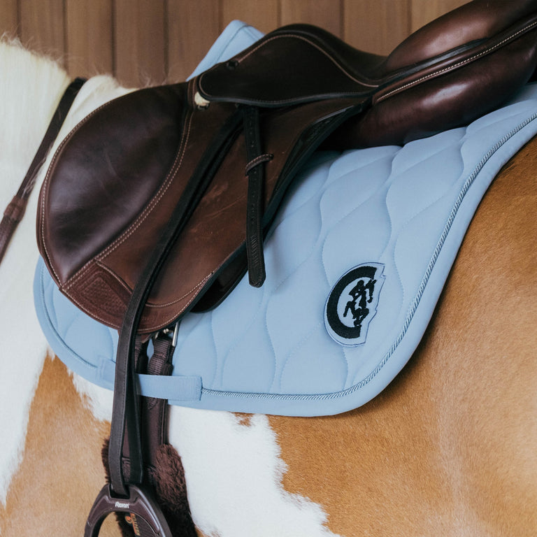 Kentucky Horsewear Wave 3D Logo Saddle Cloth - Light Blue