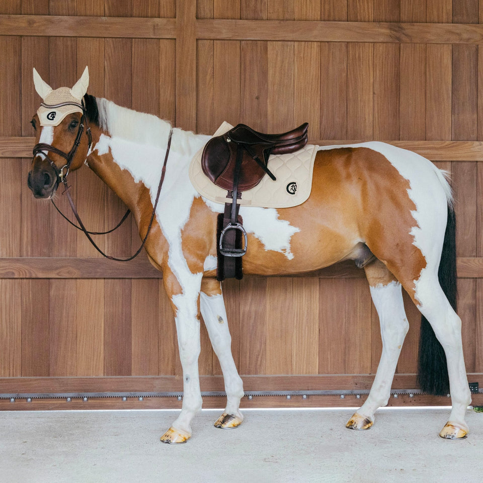 Kentucky Horsewear Wave 3D Logo Saddle Cloth - Beige