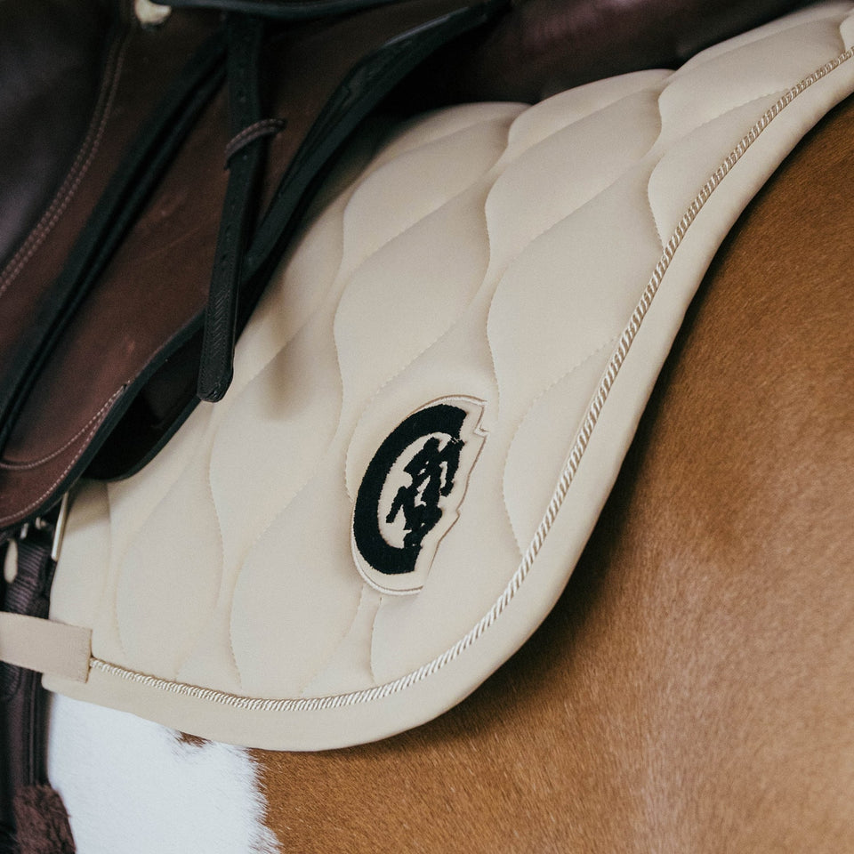 Kentucky Horsewear Wave 3D Logo Saddle Cloth - Beige