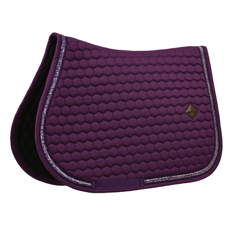 Kentucky Horsewear Glitter Band Jumping Saddle Cloth - Purple