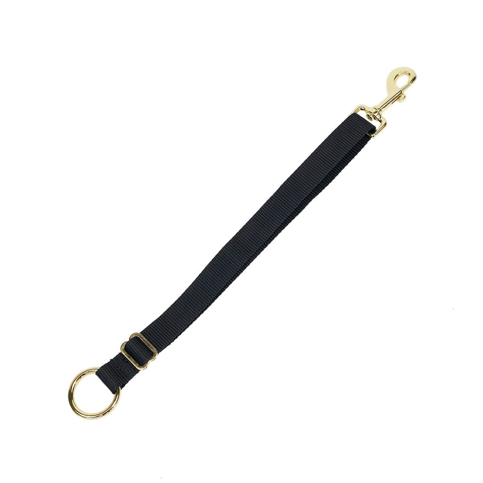 Kentucky Horsewear Long Nylon Hook and Ring - Black